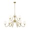 Z-Lite Gianna Chandelier, 9-Light, 46 In.W x 28.25 In.H, Modern Gold/White 7509-9-46MGLD - alternate 8